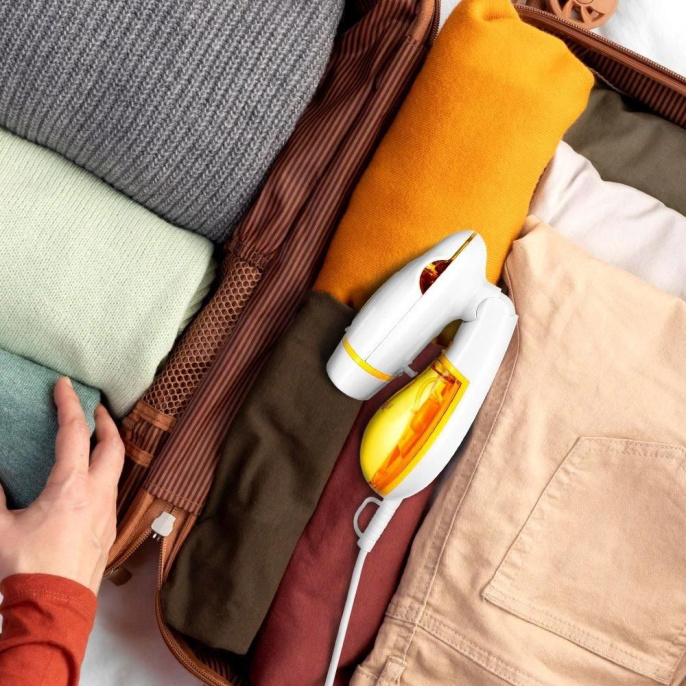 Отпариватель ручной KitFort КТ-9191-1, белый / желтый