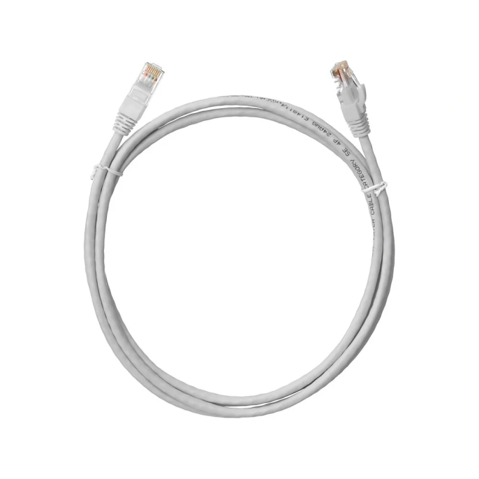 Коммутационный шнур U/UTP 4 пары, Кат.5е Класс D, 100МГц, 2хRJ45/8P8C, T568B, литой, многожильный, PVC нг B, серый, 0.5м, 10шт NETLAN EC-PC4UD55B-005-GY-10