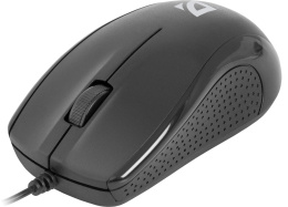 Мышь проводная Defender MB-160, оптическая, USB, 1000dpi, черный [52160]