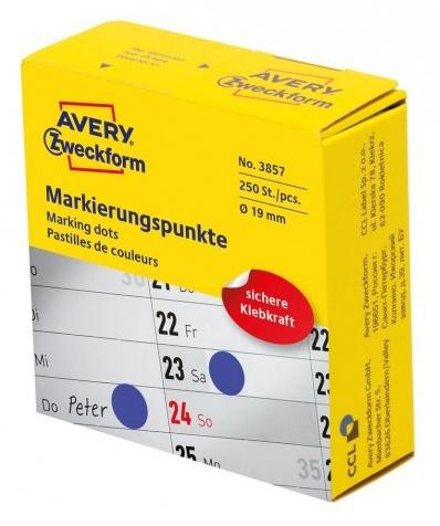 Этикетки Avery Zweckform 3857, универсальная, 70г/м2, синий, 250шт