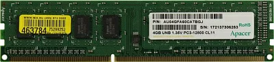 Оперативная память Apacer AU04GFA60CATBGJ DDR3 DIMM 4Gb PC3-12800 CL11