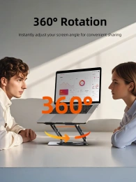 Регулируемая подставка CABLETIME CS19G (CT-LSR08-AG) для ноутбука с вращением на 360°