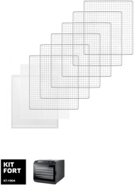 Сушилка для овощей и фруктов KITFORT КТ-1904,  черный,  18 поддонов