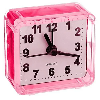 Perfeo Quartz часы-будильник "PF-TC-001", квадратные 5,5*5,5 см, красные