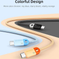 Кабель USB CABLETIME CUP5L (CT-CM60-POR2) апельсин, 2 м, 60 Вт