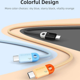 Кабель USB CABLETIME CUP4H (CT-CM60-PBW1) черный, 1 м, 60 Вт