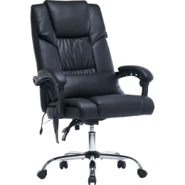 Кресло CACTUS CS-CHR-OC02M-BK черный, экокожа, крестовина сталь 1884023