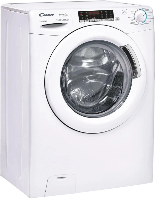 Стиральная машина узкая Candy Smart Pro CSO4 276TWM-07, с фронтальной загрузкой, 7кг, 1200об/мин, с паром, инверторная