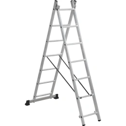 Алюминиевая лестница Scala двухсекционная универсальная 2х7 ступеней. Серия Sc 2007 SC2007