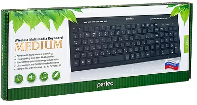 Perfeo клавиатура беспров. "MEDIUM" Multimedia, USB, чёрная аксессуары для ПК и гаджеты для дома Perfeo PF_4510