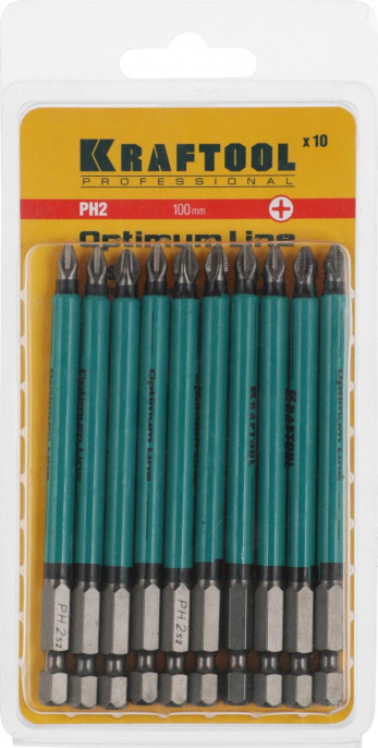 Набор бит Kraftool 26122-2-100-10 10пред. для шуруповертов