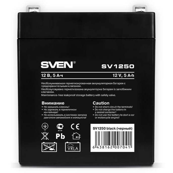 Батарея аккумуляторная Sven SV1250 12V 5Ah