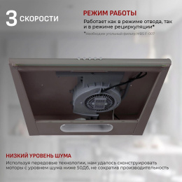 Вытяжка козырьковая MBS Crocus 150 Brown коричневый управление: кнопочное 1 мотор