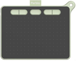 Графический планшет Parblo Ninos S Green перо P07/ 5080 LPI/260 RPS/клавиш 5/8192 уровней нажатия/ USB C