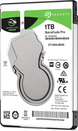 Жесткий диск Seagate SATA-III 1TB ST1000LM049 Notebook/Desktop Barracuda Pro 4KN 7200rpm 128Mb 2.5"