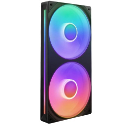 Кулер для корпуса ПК/ Case Cooler NZXT F240 RGB Core 120x120x25mm, 4-pin PWM, RGB, 75.12CFM, 30dBA, 2400RPM, Black, Single-Frame RGB Fan Unit RF-U24HF-B1