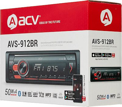 Автомагнитола ACV AVS-912BR 1DIN 4x50Вт