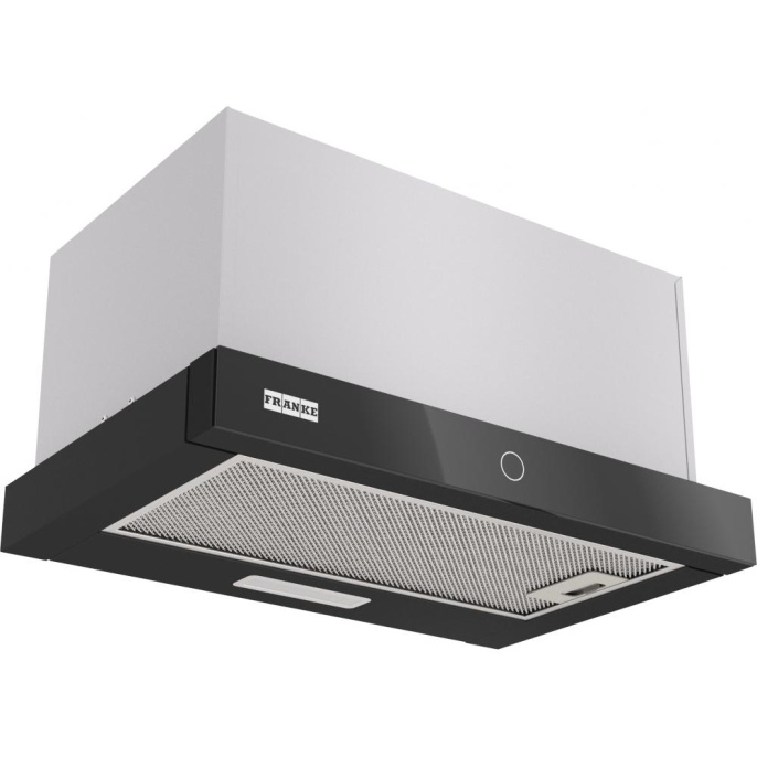 Вытяжка Franke Best TOUCH BK 50, 50см, 750 м3/ч, сенсорное управление, LED освещение, Угольный фильтр Ф-07 приобретается отдельно , цвет: нержавеющая сталь, лицевая планка: черное стекло 315.0702.967