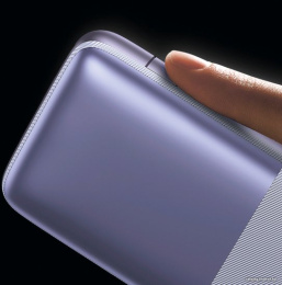 Портативное зарядное устройство Baseus PPBD040205 Bipow Pro Digital Display Fast Charge Power Bank 10000mAh 20W Purple Overseas Edition + кабель USB to Type-C 3A 0.3m White