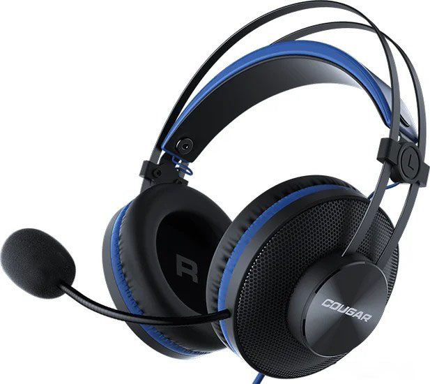 Наушники с микрофоном Cougar Immersa Essential CGR-P40S-350 проводные наушники с микрофоном, мониторные охватывающие , геймерские, 20-20000 Гц, 3.5 мм, 2x3.5 мм