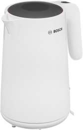 Электрочайник Bosch TWK2M161 (2400 Вт, объем: 1.7 л, подставка с возможностью вращения, материал корпуса: пластик, защита от перегрева, отключение при снятии с базы, автоматическое отключение, цвет: белый)