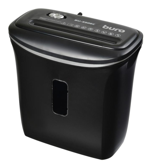 Уничтожитель бумаг Buro Home BU-S506C,  P-4,  4х36 мм, 5 лист. одновременно, 12л