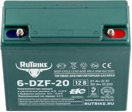 Аккумуляторная батарея RUTRIKE 6-DZF-20 для ИБП,  12В,  20Ач [22834]
