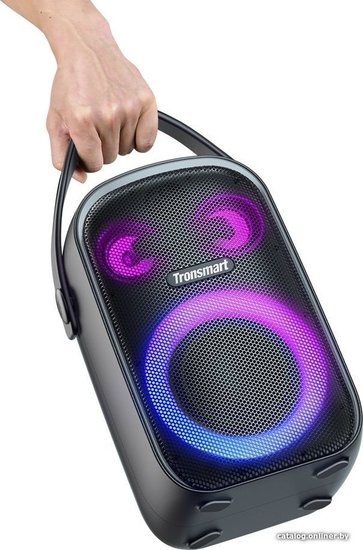 Портативная колонка Tronsmart Halo 100 60W трехполосная звуковая система, Bluetooth 5.3, водонепроницаемостьI PX6, со световыми эффектами, с ультрапортативный ручкой, до 18 часов работы, батарея 7.4V/6000mAh
