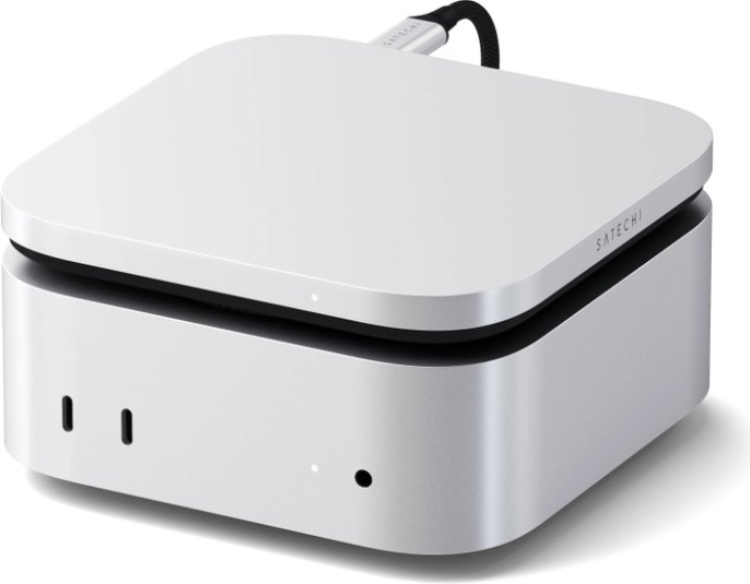 Внешний корпус для SSD Satechi USB4 NVMe SSD Enclosure For Mac mini M4 Up To 40Gbps Up To 8TB. Цвет: серебристый (ST-EU4SNSS)