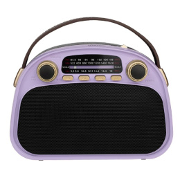 Радиоприемник Ritmix RPR-040 лавандовый переносной, AM/FM, звук 5 Вт,Емкость аккумулятора- 800 мА·ч
