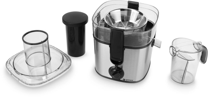 Соковыжималка Vitek VT-1600, центробежная, стальной