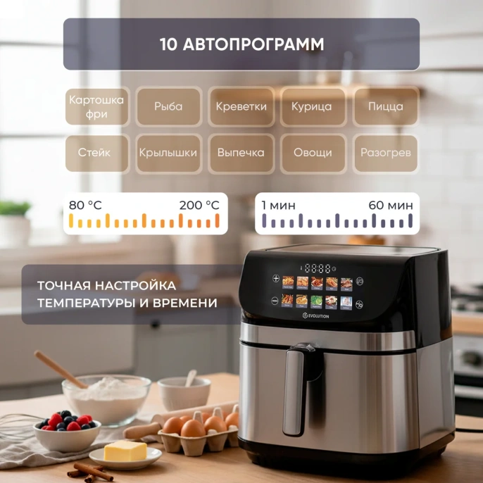 Аэрофритюрница Evolution AIRO 9600TW