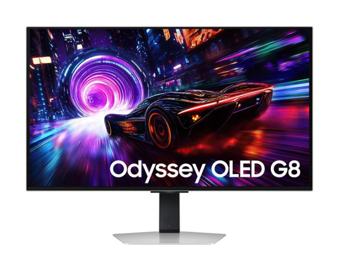 Монитор Samsung 32" Odyssey OLED G8 G81SF S32FG812SI OLED 16:9 3840x2160x240Hz 0,03ms 260cd 1М:1 1,07 млрд 178/178 DP; HDMI; USB3.2 Gen1 x2 Tilt Swiv HAS Pivot БП внешн VESA Silver (LS32FG812SIXCI)