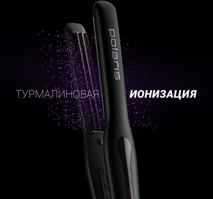 Щипцы Polaris PHSZ 1309TAi Argan Therapy PRO 38Вт черный макс.темп.:230С покрытие:турмалиновое PHSZ 1309TAI