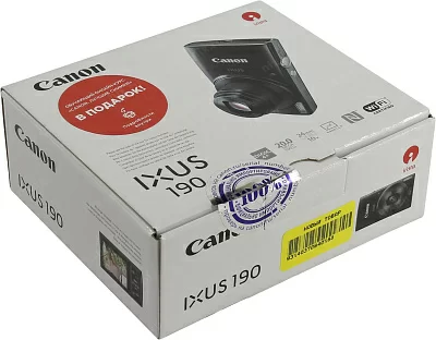 Canon IXUS 190 черный {20Mpix Zoom10x 2.7" 720p SDXC CCD 1x2.3 IS opt 1minF 0.8fr/s 25fr/s/WiFi/NB-11LH}