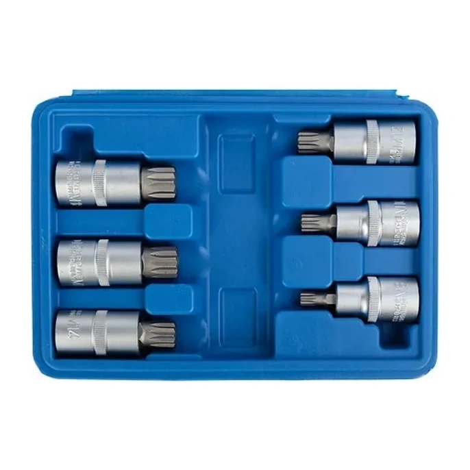 Набор головок 1/2" DR со вставкой SPLINE 55 мм, 6 предметов VERTUL VR50195