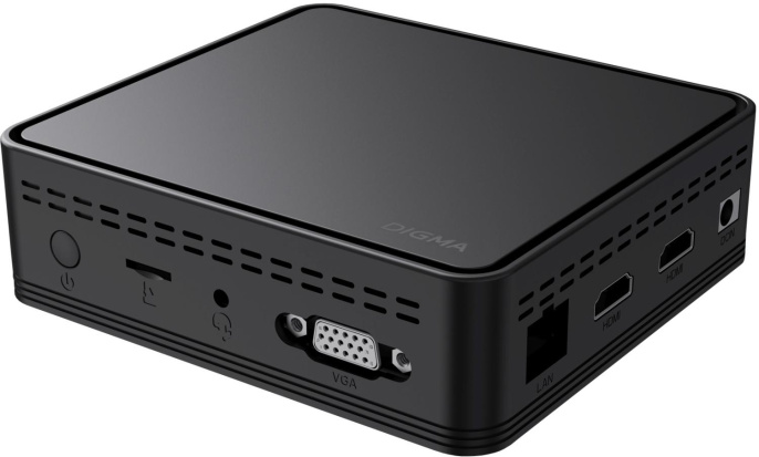 Неттоп Digma Mini Office Cel N4020 1.1 8Gb SSD256Gb UHDG 600 CR Windows 11 Professional GbitEth WiFi BT 36W черный DPCN-8CXW01