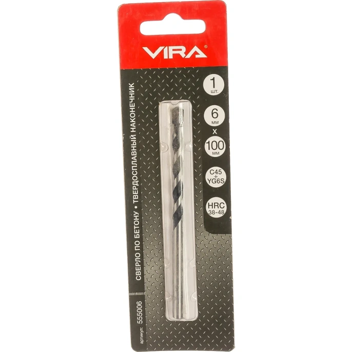 Сверло по бетону RAGE By VIRA 6x100 мм 555006