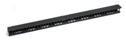 Cabeus VCM-PL-42U-BK Вертикальный кабельный органайзер-гребенка в шкаф 42U, пластиковый, цвет черный (RAL 9004)