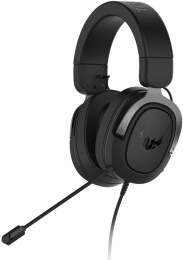 Наушники ASUS TUF GAMING H3 GUN METAL 90YH028G-B1UA00 250-мм динамики ASUS Essence/Виртуальный звук формата 7.1/ легкий вес 294 г/Совместимость с ПК, Mac, PlayStation 4 и Nintendo Switch/ Сертификация Discord & Teamspeak