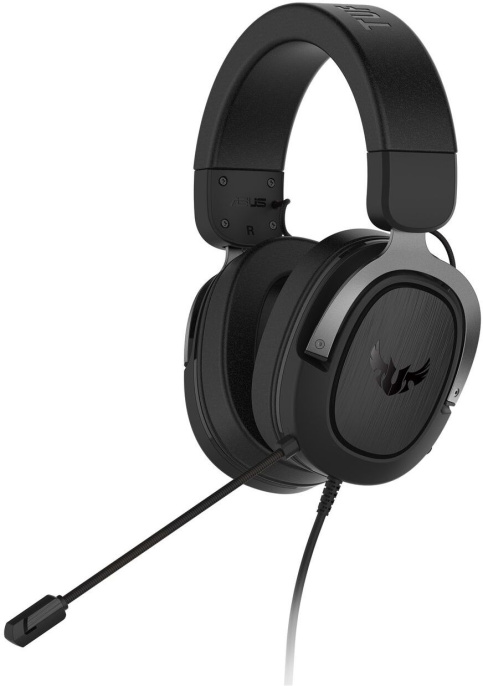 Наушники ASUS TUF GAMING H3 GUN METAL 90YH028G-B1UA00 250-мм динамики ASUS Essence/Виртуальный звук формата 7.1/ легкий вес 294 г/Совместимость с ПК, Mac, PlayStation 4 и Nintendo Switch/ Сертификация Discord & Teamspeak
