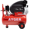 Поршневой масляный компрессор AYGER 260 л/мин, 8 бар, 1.5 кВт, 24 л AFL24/260