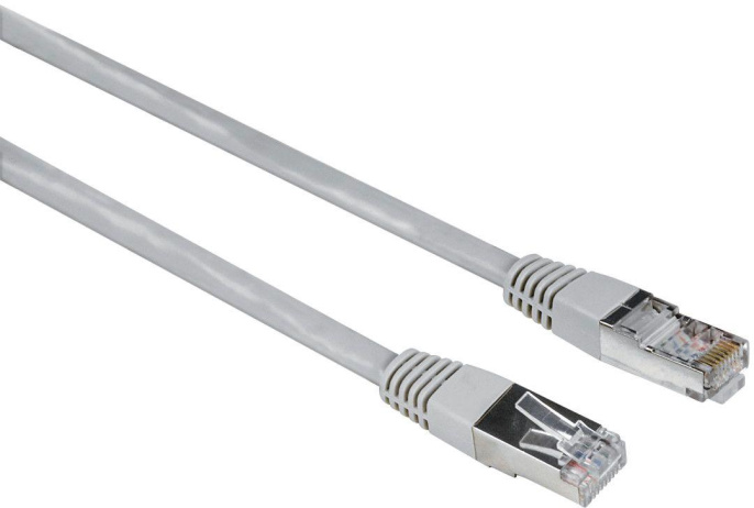Патч-корд Hama H-200915 UTP cat.5E solid 1.5м серый RJ-45 f -RJ-45 m 00200915