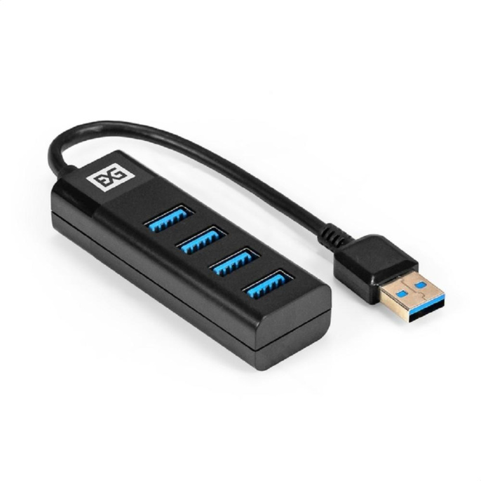 USB-Хаб концентратор 4-в-1 ExeGate DUB-4TP кабель-адаптер USB3.0 -- 4xUSB3.0, Plug&Play, черный EX296925RUS