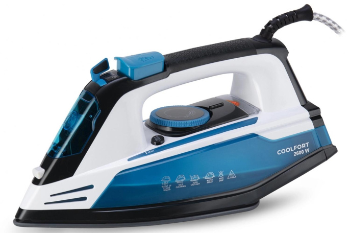 Утюг COOLFORT CF-3400, 2600Вт, синий/белый