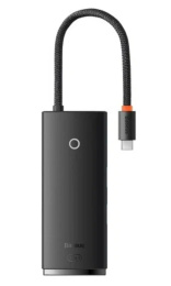Док-станция Baseus WKQX050001 Lite Series 6-Port Type-C HUB Docking Station Type-C to HDMI+USB3.0*2+Type-C Data+SD/TF Black