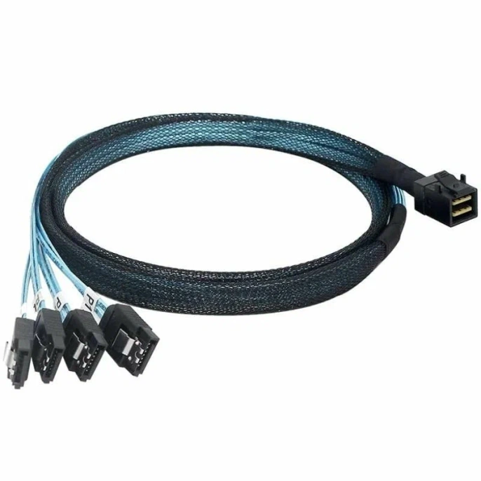 Кабель Cable SFF-8643 - 4*SATA M01819 MiniSAS HD -to- 4*SATA , 0.5m analog LSI00410, LSI00409, 2279800-R