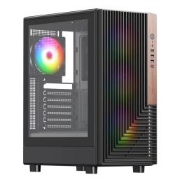 Корпус ACD ACD Citadel 101 ATX, Black, USB3.0*1 + USB2.0*2 + HD AUDIO, 1*12cm H1 argb fan at rear, 3*12cm H1 argb fas at front, TG AH-TC1GA-000