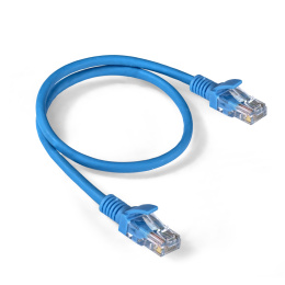 Патч-корд LSZH ExeGate UTP-RJ45-RJ45-5e-0,5M-LSZH-BL, UTP, cat.5e, 0.5м, синий EX286380RUS