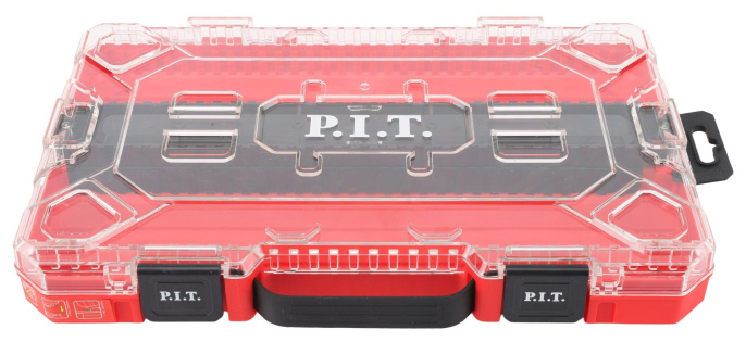 Органайзер P.I.T. HTLB02-3505 для оснастки системы хранения STACKIN, автоматическая фиксация органайзеров между собой, удобные компактные вставки, прозрачная крышка, размер 1/2, материал корпуса: ABS + PP, полезный объем: 2.3 л